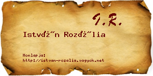 István Rozália névjegykártya