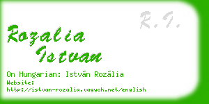 rozalia istvan business card